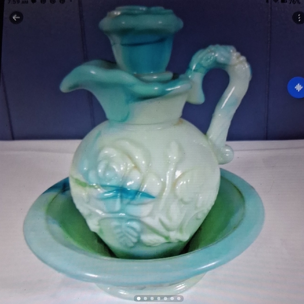 Elegant Blue and White Vase with Floral Design